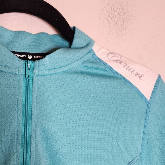 NWT Canari Women's Essential Cycling Jersey.  Robbins egg blue. Size small. - Picture 2 of 16